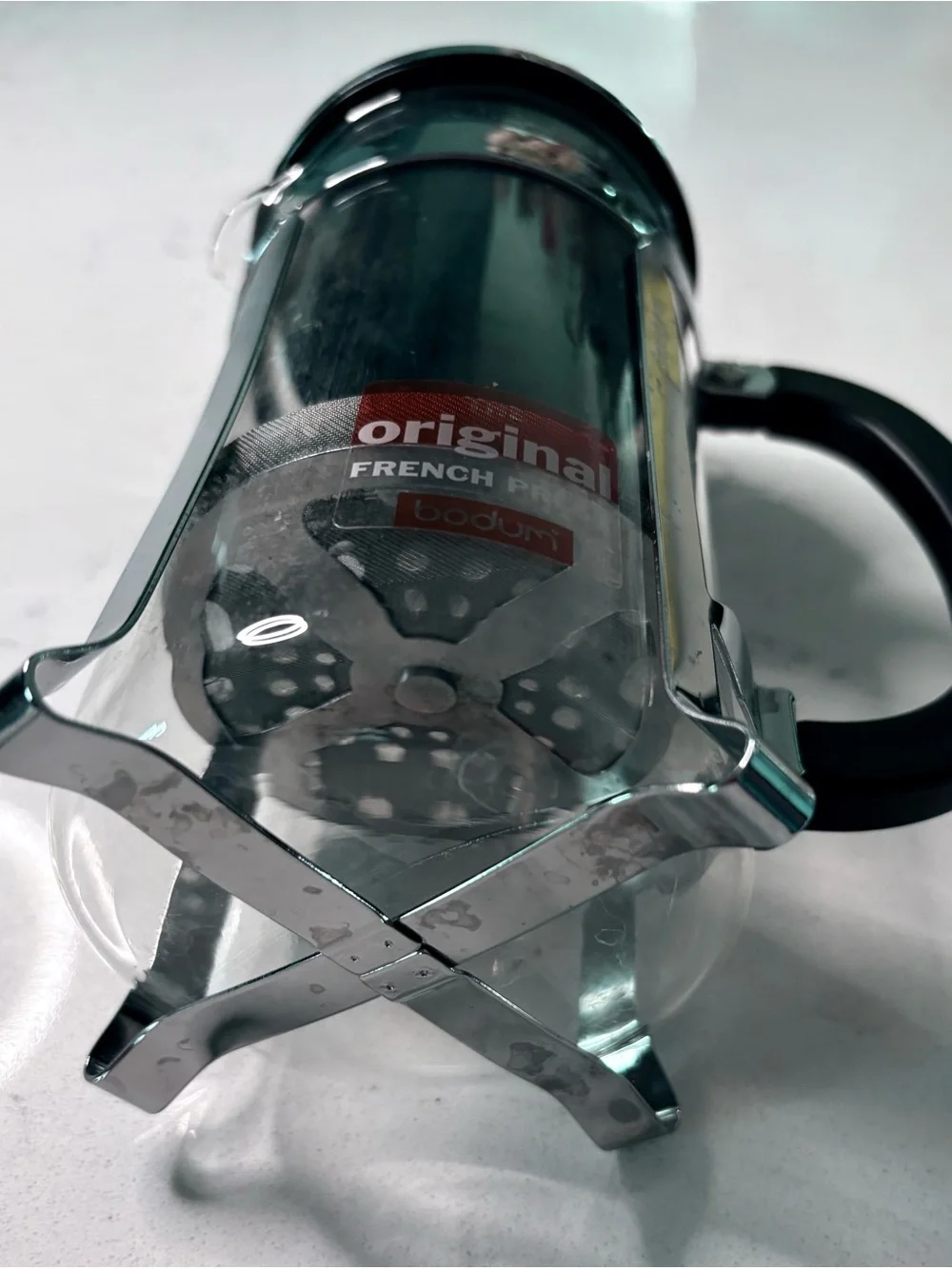 Bodum Clear Glass French Press with Black Handle